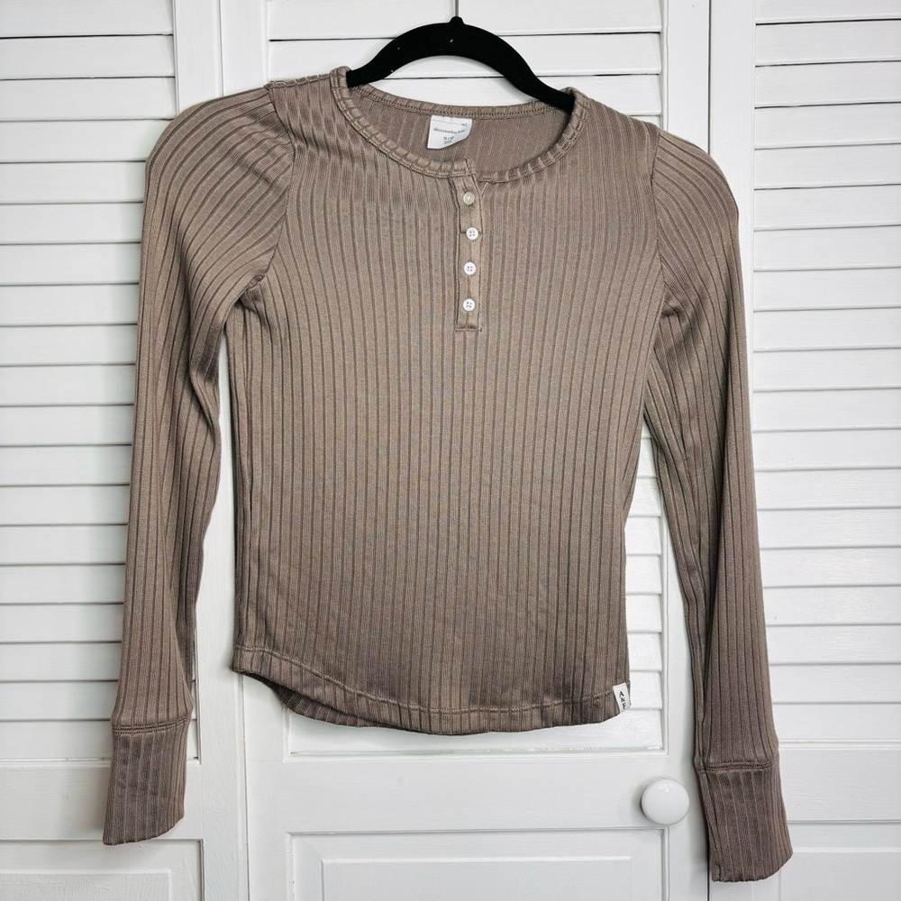 ABERCROMBIE Brown Ribbed Knit Sweater Size 11/12